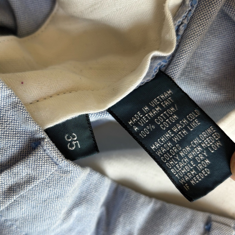 Polo Ralph Lauren Preston Cotton Shorts Blue Men’s 35 Casual Chino 100% Cotton - Picture 7 of 7